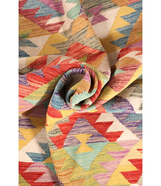 294x189 cm Handgewebter Traditioneller Kelim Teppich Woll