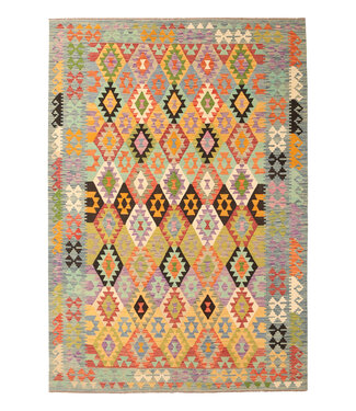 Kelimshop 297x205cm Handgewebter Traditioneller Kelim Teppich Wol