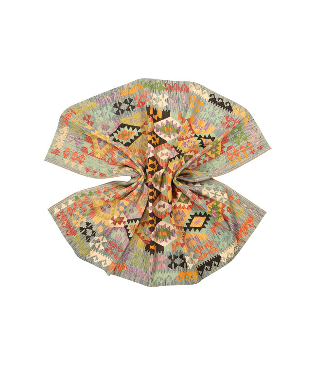 297x205cm Handgeweven Traditionele Kelim Vloerkleed Wol Tapij