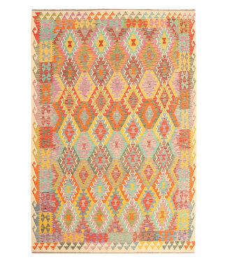 Kelimshop 301x201cm Handgewebter Traditioneller Kelim Teppich Wol