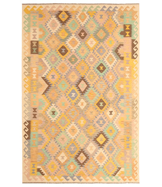 Kelimshop 307x197cm  Handgewebter Traditioneller Kelim Teppich Woll