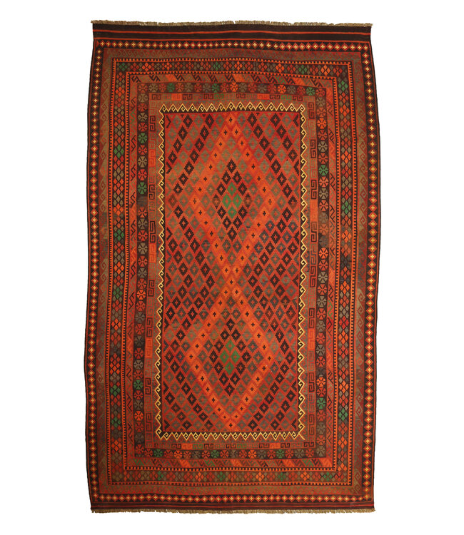 450x260cm Vintage Kelim Oude stijl 100% wollen Kelim Tapijt Maimana