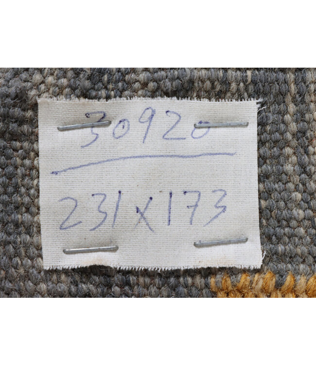 231x173 cm Handgewebter Moderner  Woll-Kelim-Teppich