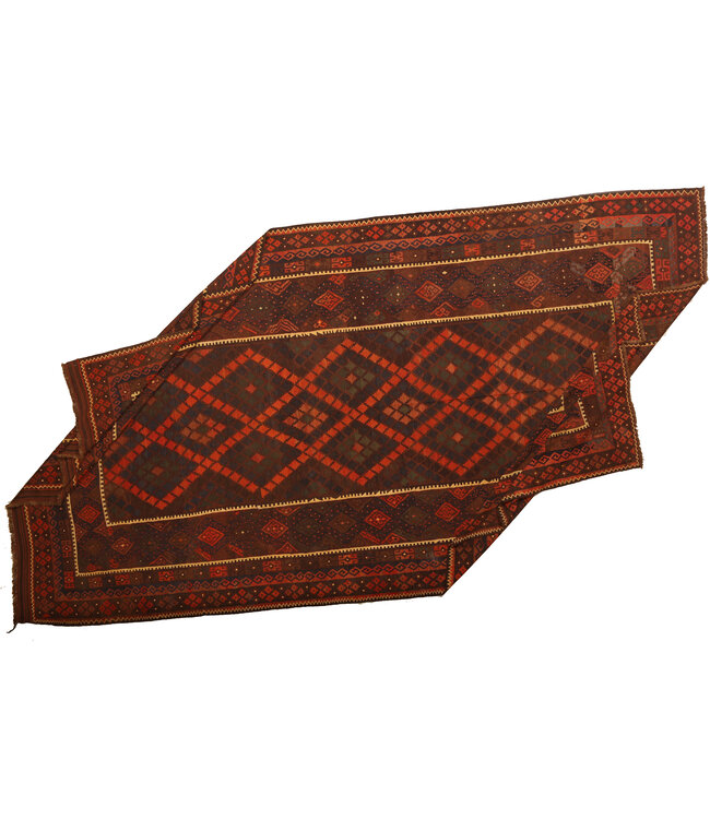 507x266cm Vintage Kelim teppich im alten Stil aus 100 % Wolle Maimana