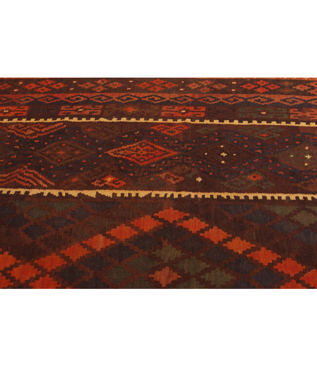 507x266cm Vintage Kelim teppich im alten Stil aus 100 % Wolle Maimana