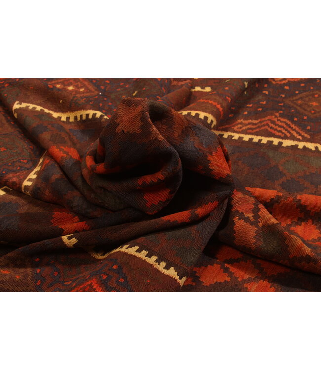 507x266cm Vintage Kelim teppich im alten Stil aus 100 % Wolle Maimana