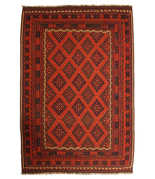 403x250cm Vintage Kelim teppich im alten Stil aus 100 % Wolle Maimana