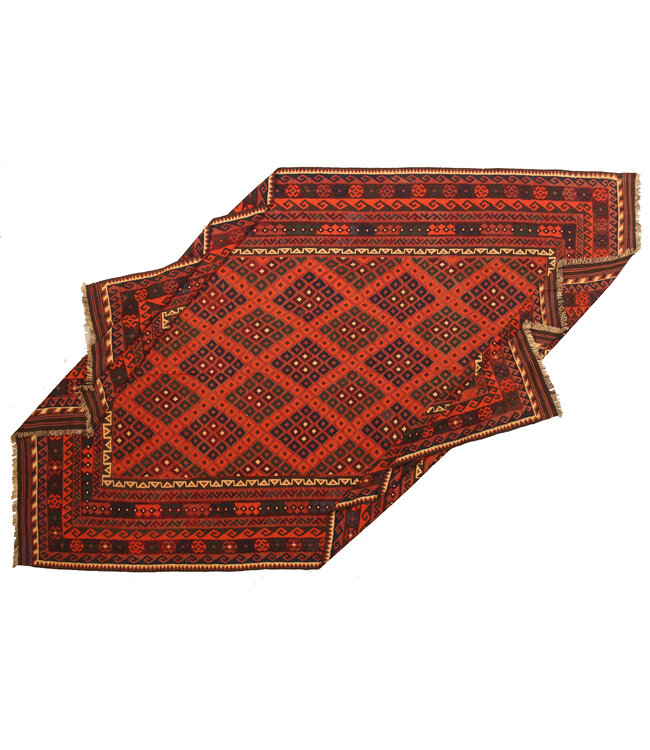 403x250cm Vintage Kelim teppich im alten Stil aus 100 % Wolle Maimana