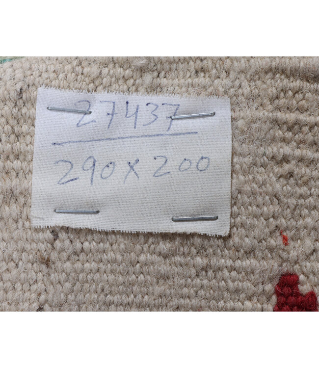 290x200 cm Handwoven Traditional Kelim Area Rug Wool Carpet