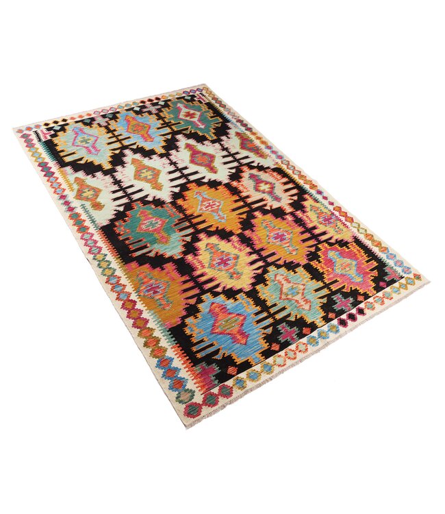 307x202 cm Handwoven Traditional Kelim Area Rug Wool Carpet