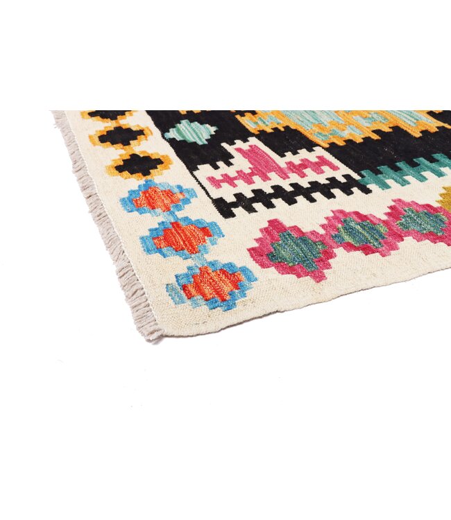 307x202 cm Handgewebter Traditioneller Kelim Teppich Woll