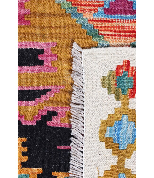 307x202 cm Handgewebter Traditioneller Kelim Teppich Woll