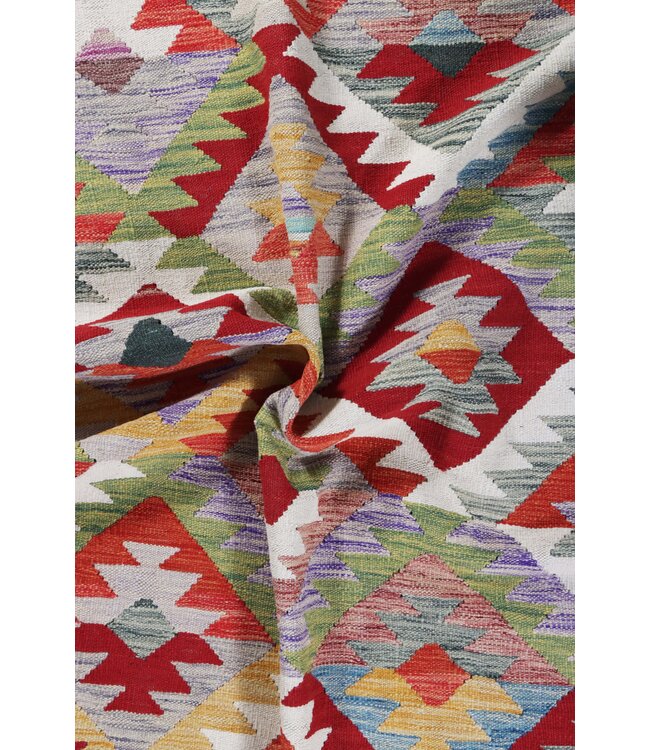 301x190 cm Handgewebter Traditioneller Kelim Teppich Woll