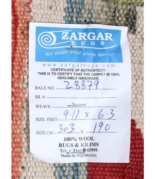 303x190 cm Handwoven Traditional Kelim Area Rug Wool Carpet