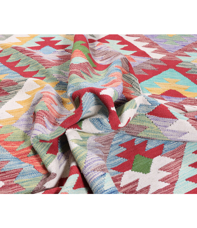 303x190 cm Handwoven Traditional Kelim Area Rug Wool Carpet