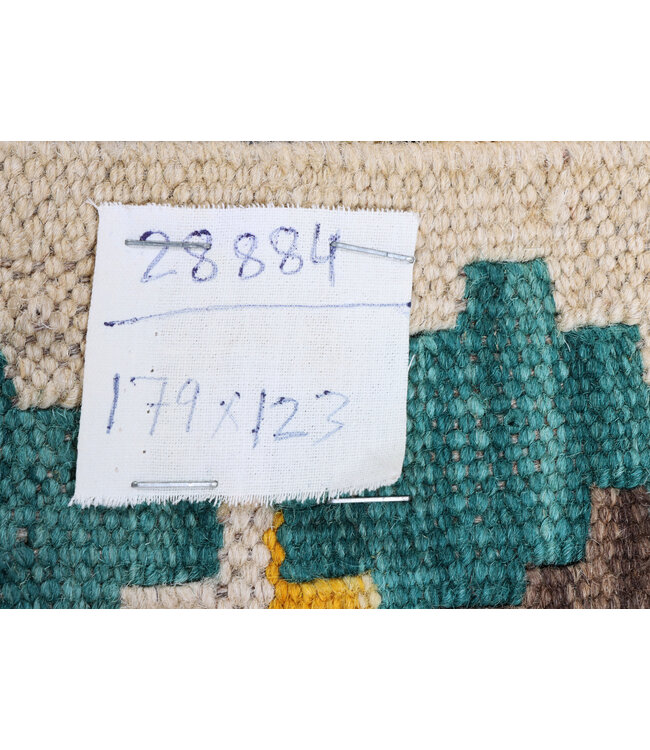 179x123 cm Handgewebter Traditioneller Kelim Teppich Woll