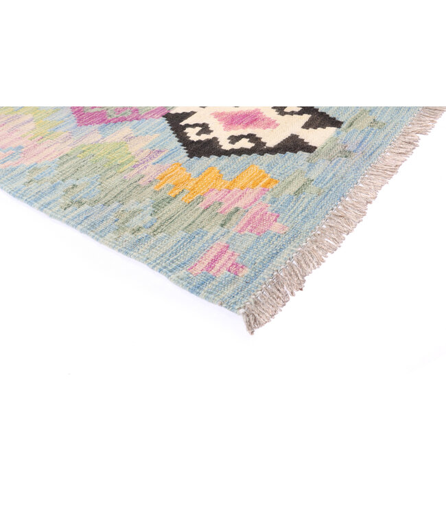 245x86 cm Handgewebter Kelim Läufer  Wollteppich