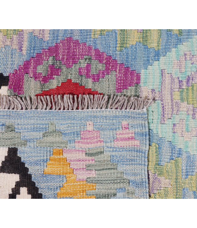 245x86 cm Handgewebter Kelim Läufer  Wollteppich