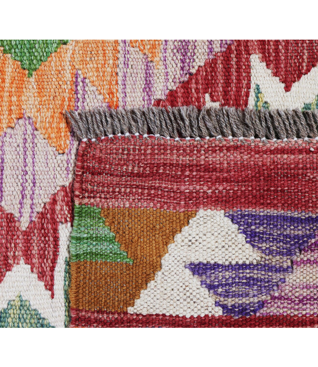 290x85 cm Handwoven Kelim Runner Wool Rug