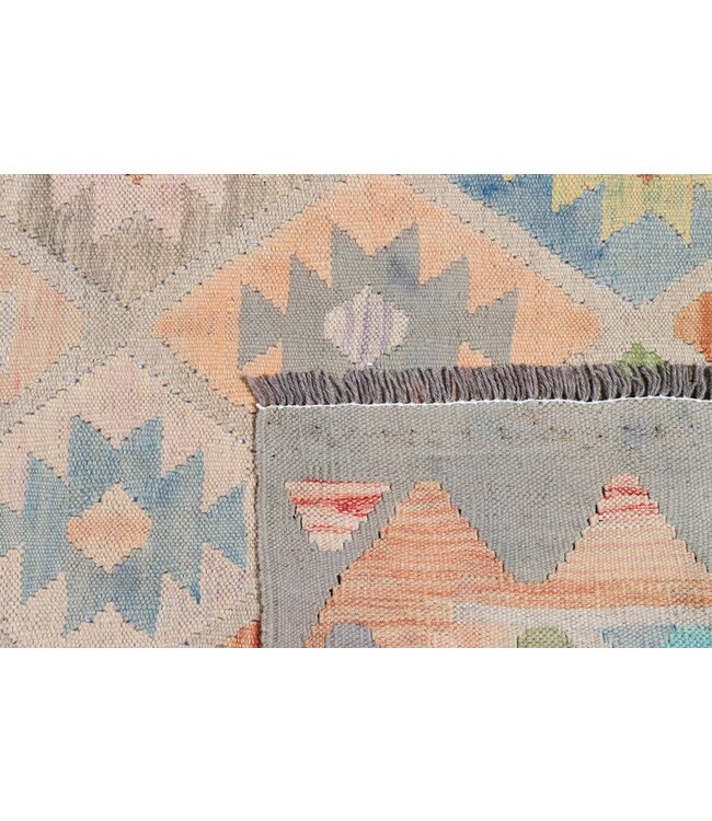 204x144 cm Handwoven Traditional Kelim Area Rug Wool Carpet