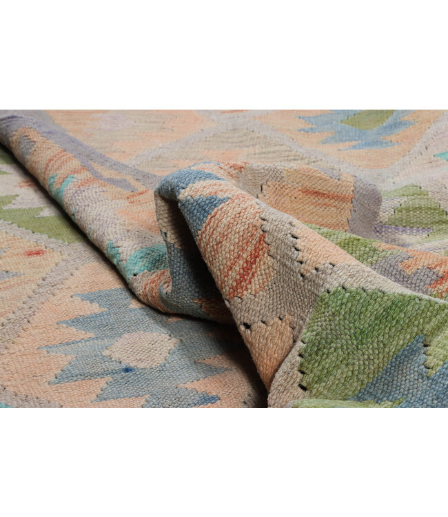 204x144 cm Handwoven Traditional Kelim Area Rug Wool Carpet