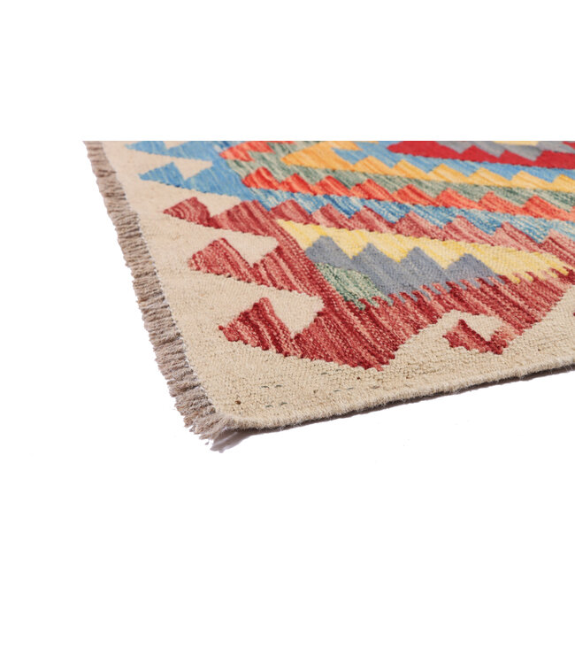 204x147 cm Handwoven Traditional Kelim Area Rug Wool Carpet