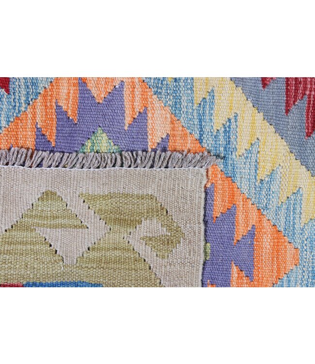 204x147 cm Handgewebter Traditioneller Kelim Teppich Woll