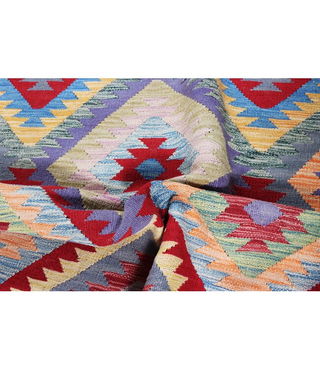 204x147 cm Handwoven Traditional Kelim Area Rug Wool Carpet