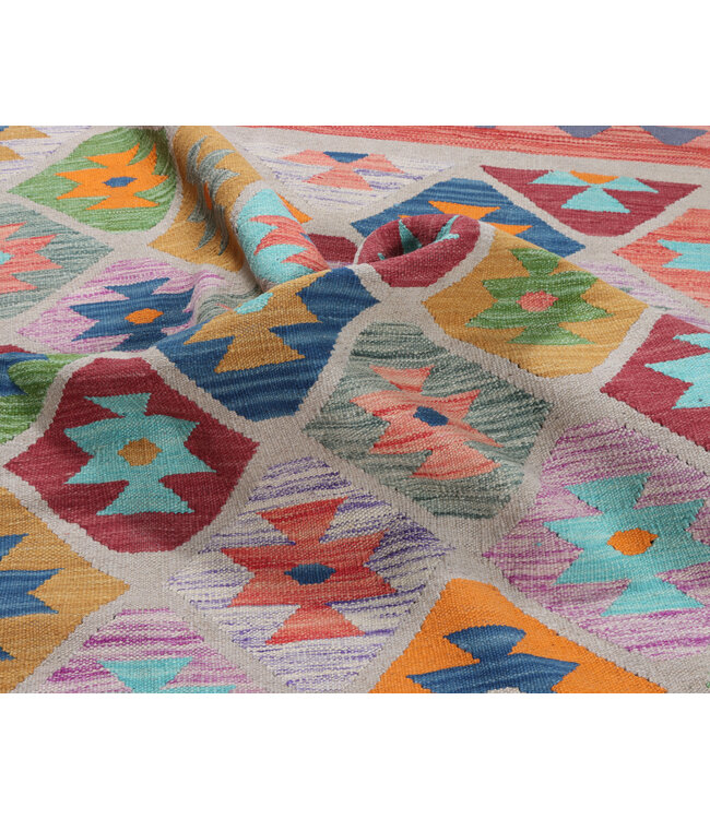 200x150 cm Handgewebter Traditioneller Kelim Teppich Woll