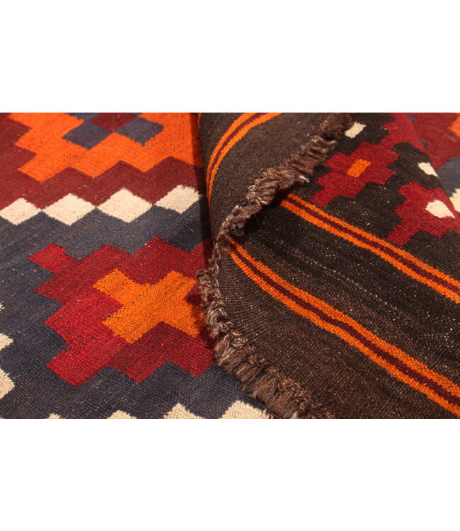 394x269cm Vintage Kelim teppich im alten Stil aus 100 % Wolle Maimana