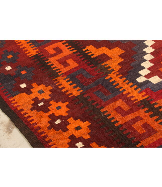 394x269cm Vintage Kelim teppich im alten Stil aus 100 % Wolle Maimana