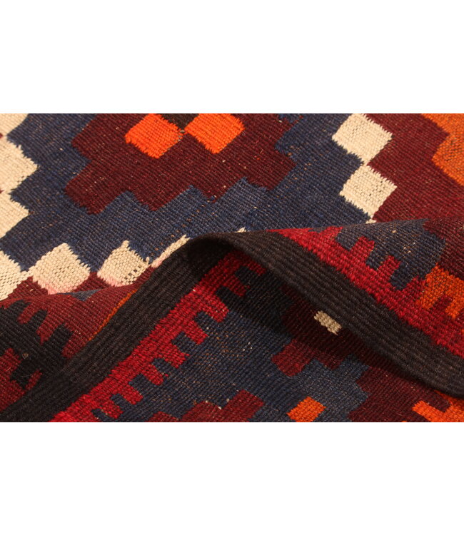 394x269cm Vintage Kelim teppich im alten Stil aus 100 % Wolle Maimana