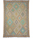 Kelimshop 206x146 cm Handgeweven Traditionele Kelim Vloerkleed Wol Tapijt