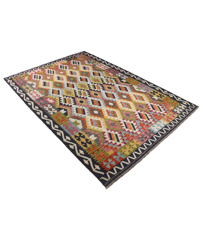 298x208 cm Handwoven Traditional Kelim Area Rug Wool Carpet