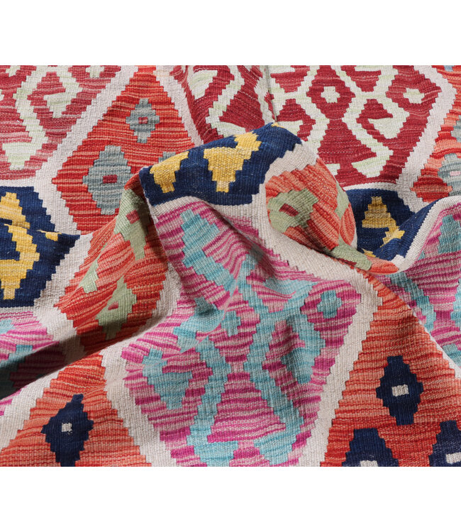 305x210 cm Handwoven Traditional Kelim Area Rug Wool Carpet