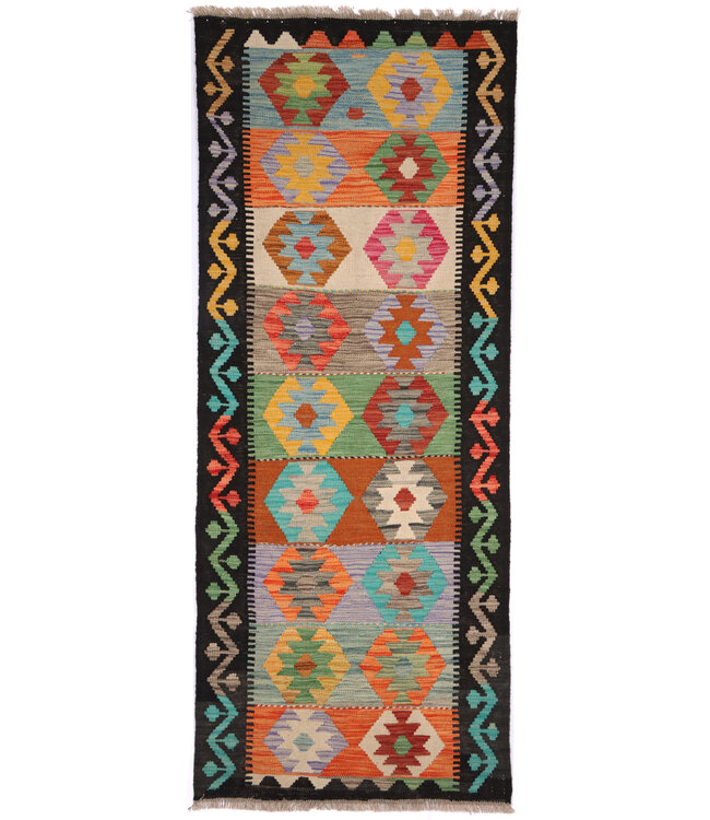 202x81  cm Handwoven Kelim Runner Wool Rug