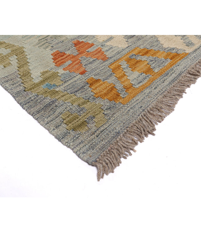 197x117 cm Handgewebter Traditioneller Kelim Teppich Woll