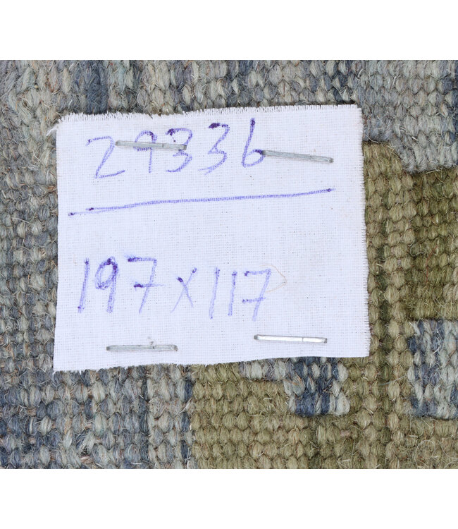 197x117 cm Handgewebter Traditioneller Kelim Teppich Woll