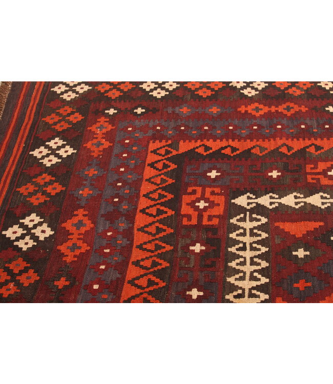 340x201cm Vintage Kelim teppich im alten Stil aus 100 % Wolle Maimana