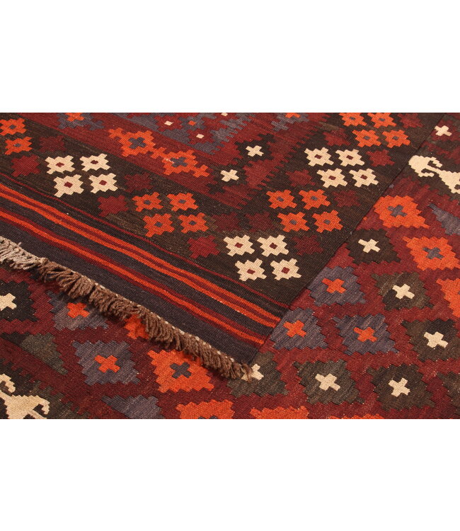 340x201cm Vintage Kelim teppich im alten Stil aus 100 % Wolle Maimana