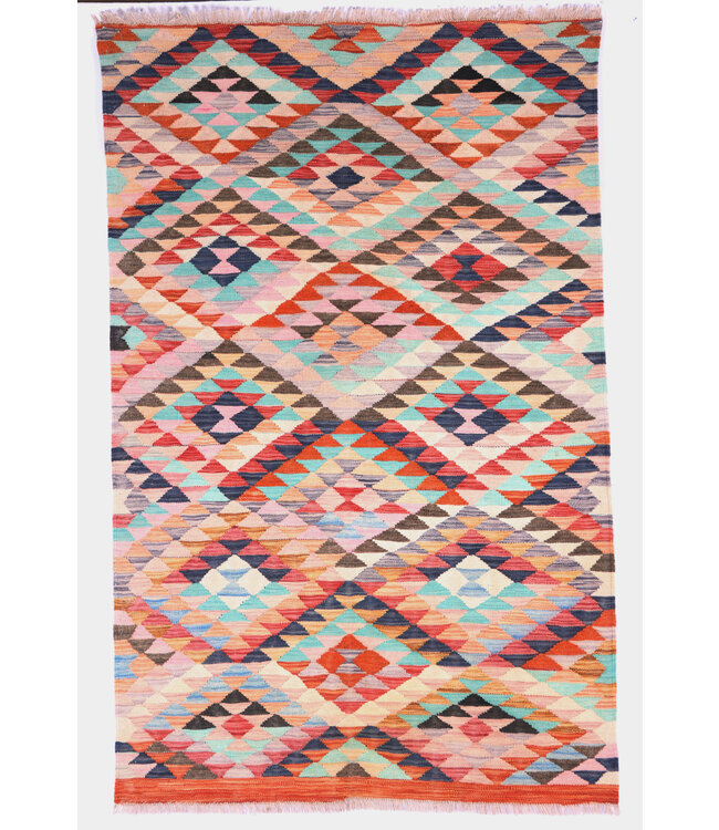 176x111 cm Handwoven Traditional Kelim Area Rug Wool Carpet