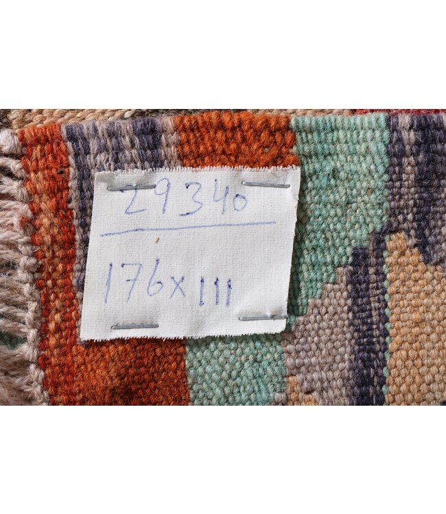176x111 cm Handgewebter Traditioneller Kelim Teppich Woll