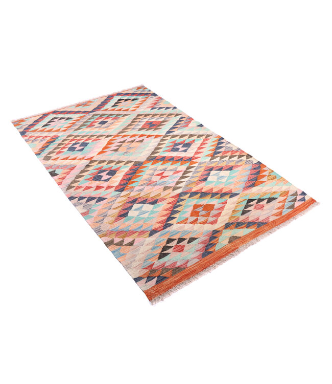 176x111 cm Handwoven Traditional Kelim Area Rug Wool Carpet