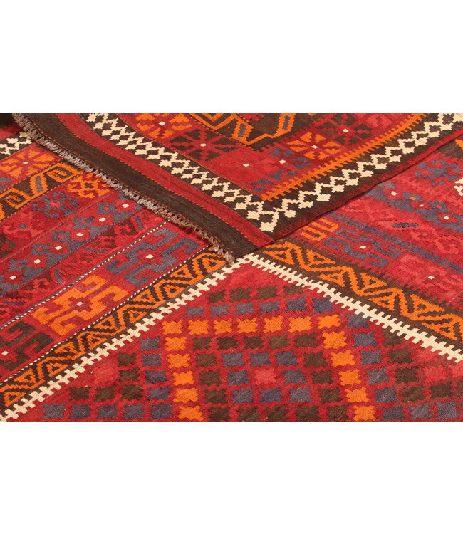 379x249cm Vintage Kelim Oude stijl 100% wollen Kelim Tapijt Maimana