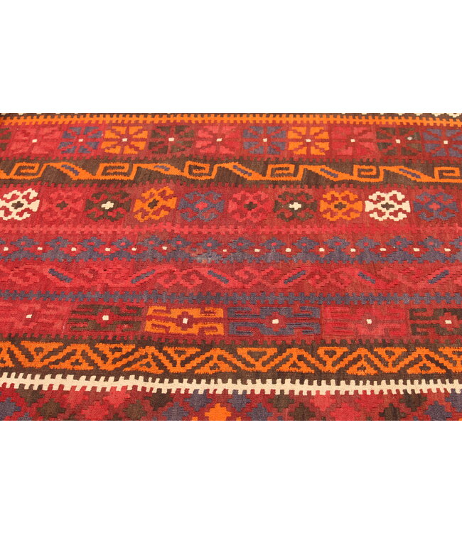 379x249cm Vintage Kelim teppich im alten Stil aus 100 % Wolle Maimana