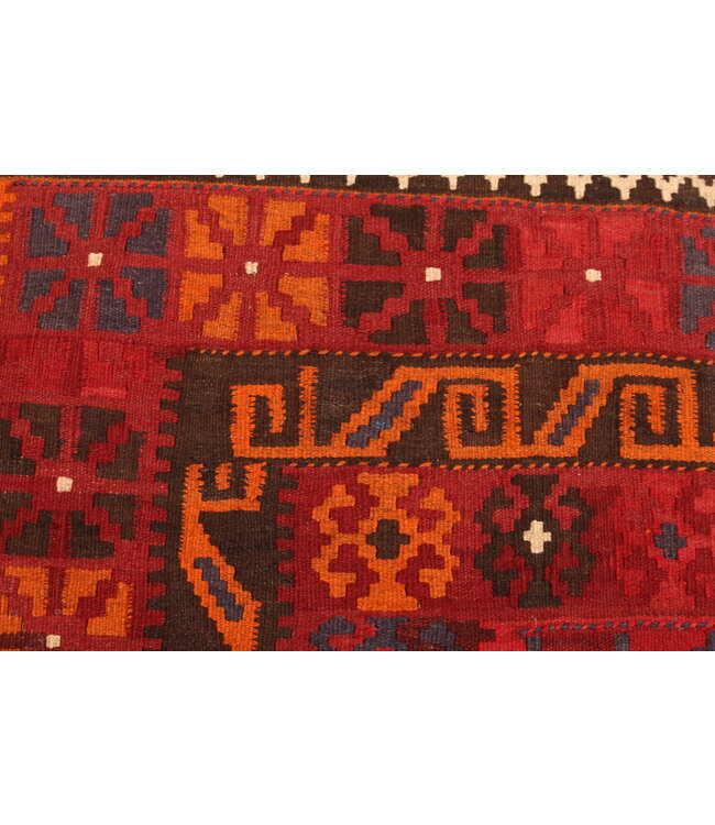 379x249cm Vintage Kelim teppich im alten Stil aus 100 % Wolle Maimana