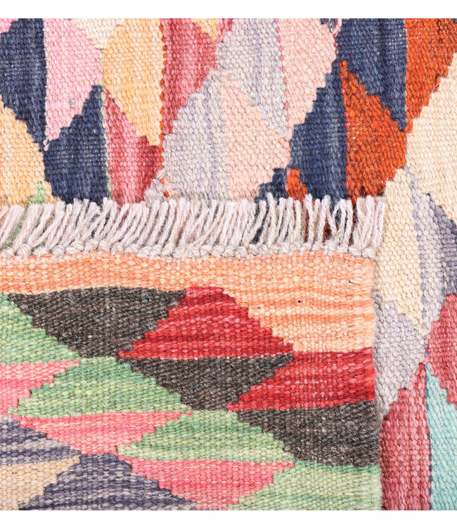 180x113 cm Handgewebter Traditioneller Kelim Teppich Woll