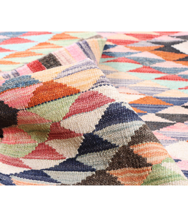 180x113 cm Handgewebter Traditioneller Kelim Teppich Woll