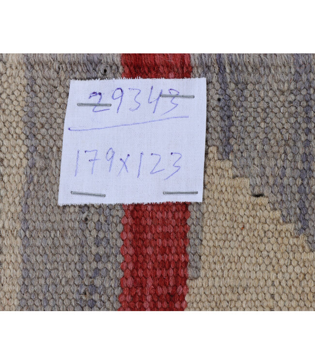 179x123 cm Handgewebter Traditioneller Kelim Teppich Woll