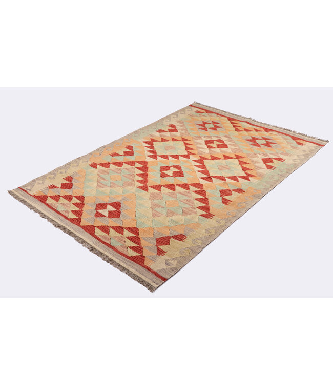 179x123 cm Handgewebter Traditioneller Kelim Teppich Woll